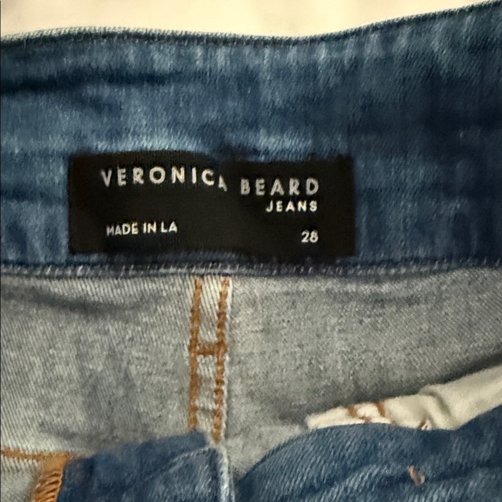 Veronica Beard Dark Blue Denim Jean Shorts - Picture 2 of 2